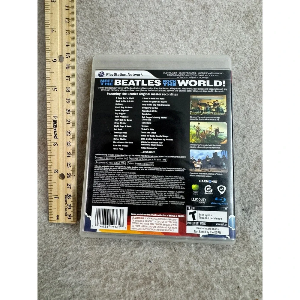 The Beatles Rock Band PlayStation 3‎ PS3 Video Game Disc Case Manual Complete
